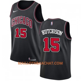 Maillot NBA Chicago Bulls Chandler Hutchison 15 Nike Noir Swingman - Homme